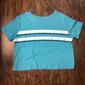 Light blue crop top